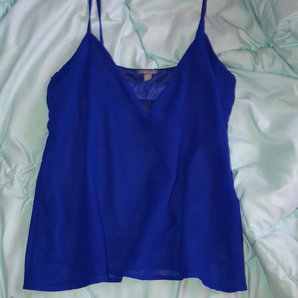 Royal blue blouse tank top